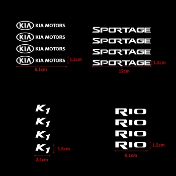 Automobilio Stilius 4PCS Auto galinio vaizdo Veidrodis atsparus Vandeniui Lipdukai Automobilio Durų Rankena Lipdukai KIA MOTORS K2 K3 K5 Sorento Sportage R Rio
