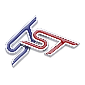 Automobilių Aliuminio Lydinio ST Emblema Priekinės Grotelės Kėbulo Kamieno Apdaila, Lipdukas, Decal Ford Shelby Krašto Ecosport 