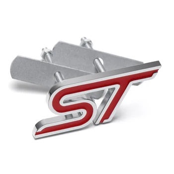 Automobilių Aliuminio Lydinio ST Emblema Priekinės Grotelės Kėbulo Kamieno Apdaila, Lipdukas, Decal Ford Shelby Krašto Ecosport 
