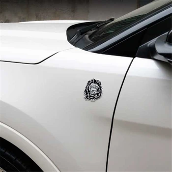 Automobilių Apdailos Gyvūnų Lipdukai Logotipą, Metalo 3D Liūtas/Eagle/Tigras Aliuminio Logotipas Ženklelis Decal Auto Optikos Automobilių Reikmenys