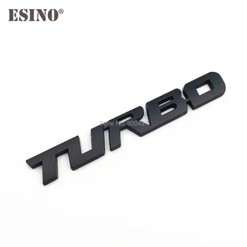 Automobilių Stiliaus Automobilis Turbo Boost Pakrovimo 3D Metalas Chrome 
