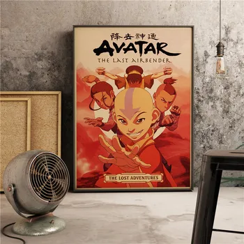 Avataras Animacinių filmų plakatus Dekoro Kambarį Namų Dekoro Kokybės Drobė, Tapyba Retro Sienų Dekoras A800