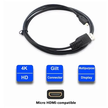 Aviečių Pi 4B Micro HDMI-suderinamas su HDMI suderinamų Vaizdo Kabelis Paramos 4K Adapterio Laido Tablet HDTV 
