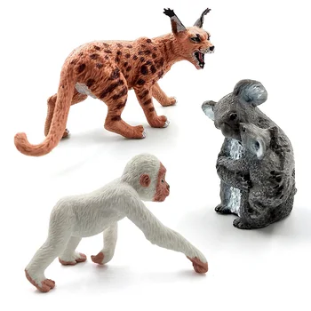 Avys, Elniai Krokodilas Lynx haskių šunų Raganosio Koala kupranugaris Gyvūnų Modelio, statulėlės, namų dekoro miniatiūriniai pasakų sodo puošmena
