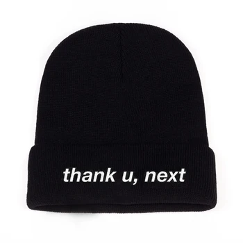 Ačiū U,Šalia Kepuraitė Ariana Grande siuvinėjimo Megzta kepurė Šilta Žiemos Unisex Moterų Žmogus Skrybėlės ačiū u,next