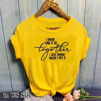 Aš Prisiekiu, Aš Visa Tai Laiškas, Print T Shirt Moterims Trumpomis Rankovėmis O Kaklo Laisvus Marškinėlius Ponios Vasarą Moterys, Marškinėliai, Topai Camisetas