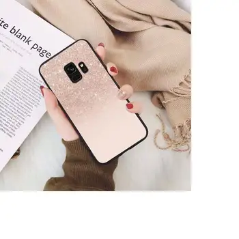 Babette Rose Gold Rožinės spalvos Blizgučiai Telefono dėklas Samsung Galaxy S10 S20 Plius S10E S5 S6 S7edge S8 S9 S9Plus S10lite 2020 m.