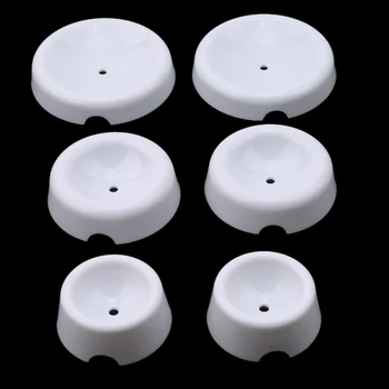 Balta 6pcs mygtuką formos Minkštas Gėlių Liejimo Džiovinimo Pelėsių Minkštas Formuoti Puodeliai Sauso Gumpaste Apledėjimo Dekoravimo Įrankių Rinkinys