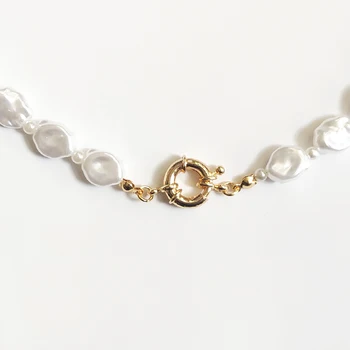 Balta perlų zawalcowany choker mados klasikinis laišką, karoliukai, karoliai moterų užsakymą žavesio papuošalai unikalūs naujųjų metų dovana