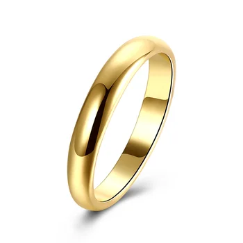 Baltos Aukso spalvos Moterys 316L nerūdijančio plieno, 4mm daugiau spalva juoda piršto žiedai, papuošalai turas vyrų vestuvių juostoje žiedą dovanų šalis