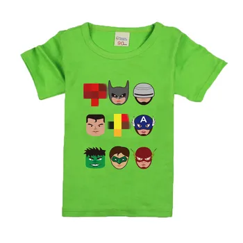 Bamblys berniukų marškinėliai vaikams Avenger T-shirt vaikų Betmenas superhero Animacinių filmų Medvilnės trumparankoviai Drabužiai