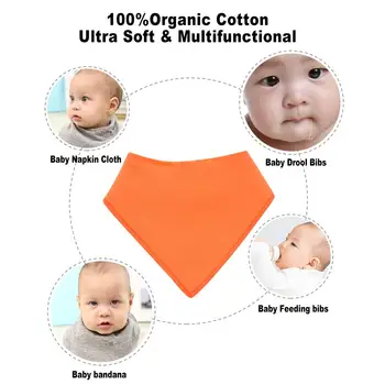 Bandana Kūdikių Seilinukai Vientisos Spalvos Medvilnės Baby Wrap Anti-Kvapas Anti-Bakterinė Prijuostė Quick Dry Šėrimo Burp Audinio Skara Kūdikio Daiktai