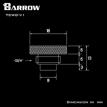 Barrow TCWD-V1 / TCWDL-V1, 10K temperatūros vandens sustabdyti uždarymo kištuku, G1 / 4 vandens aušinimo kištuko, standartinio tipo ir Pratęsti tipas