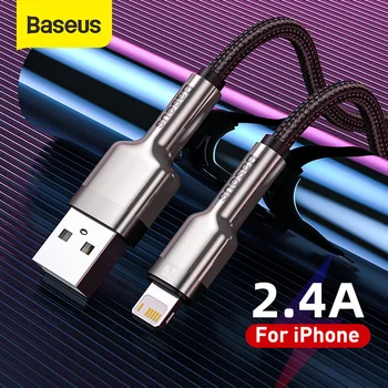 Baseus USB Kabelis iPhone 11 12 pro max Xs Xr X SE 8 Greito Įkrovimo iPhone Įkroviklis, USB Kabelis Duomenų Kabelis Laidas iPad