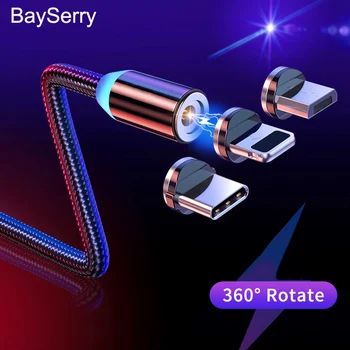 BaySerry Magnetinis Įkroviklis USB C Tipo Kabelio 
