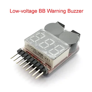 BB Buzzer RC Ląstelių Tikrintuvas Lipo Baterija Žemos Įtampos Signalo Įtampos Indikatorius Voltas Metrui Stebėti Buzzer Alarm 1-8S 2.7-3.8 V