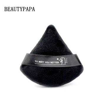 Beautypapa 2vnt (Juoda ir Balta ) Trikampio Aksomo Milteliai Kosmetikos Pūkinės Mini Makiažas kempine, Kad iki įrankiai