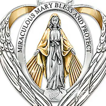 Berbeny 2020 Kristalų Mergelės Karoliai Moterų Širdies Laišką Religinių Marija Pakabukas Karoliai Pareiškimą Katalikų Papuošalai