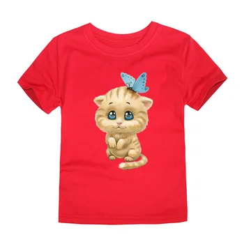 Berniukai, gyvūnų, animacinių filmų t marškinėliai vaikams katė medvilnės trumpomis rankovėmis vasaros viršūnes vaikų drabužių berniukų marškinėliai mergaitėms kūdikių tee