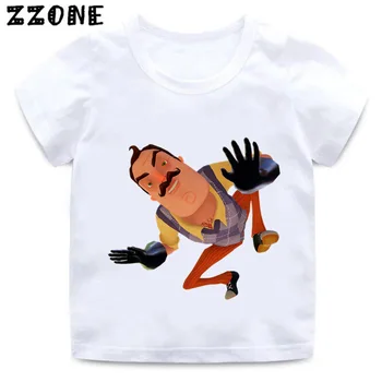 Berniukų ir Mergaičių Žaidimas Sveiki, Kaimynas Modelio marškinėliai Vaikams Laisvalaikio Juokinga Drabužius Kūdikiui Vasaros trumpomis Rankovėmis T-shirt