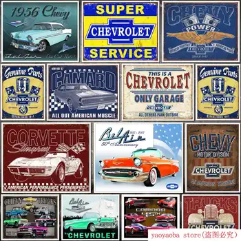 Beviltiška Įmonių Chevrolet Originali Dalys, Stūmokliai Alavo Pasirašyti Metalo Dažymo Indas Ženklas, Sienų Dekoras Valdybos Retro Pub Baras Alavo Plakatas