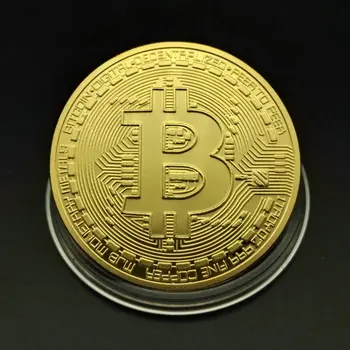 Bitcoin Moneta, Kolekcines Meno Kolekcija Dovanų Aukso spalvos Fizinio atminimo Casascius Tiek BTC Metalo Antikos Imitacija