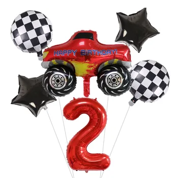 Blaze Monstras Mašinos numerį balionų rinkinys, Gimtadienio Dekoracijas Berniukai Džiaugtis Baby Shower Lenktynių automobilių šalies prekių