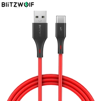 BlitzWolf 3A USB Tipo C Greito Įkrovimo Duomenų Kabelis 3ft/0.9 m universalus Mobiliojo Telefono USB Įkroviklio Laidą