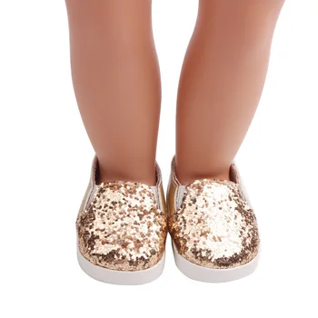 Blizgučiai sporto batai 7cm batai Tinka 18 colių Lėlės 43CM Lėlės Reborn Baby Doll batai mergina lėlės batai