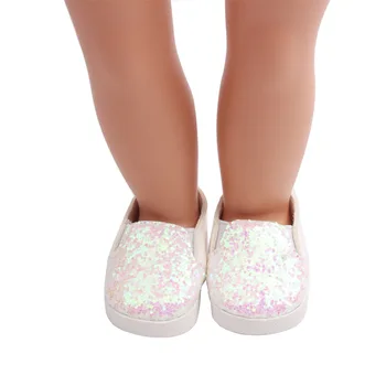 Blizgučiai sporto batai 7cm batai Tinka 18 colių Lėlės 43CM Lėlės Reborn Baby Doll batai mergina lėlės batai