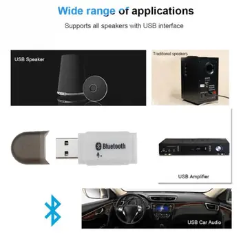 Bluetooth 5.0 Bevielis USB Imtuvas, AUX Automobilių Garso Adapteris Mp3 Grotuvas, laisvų Rankų Garsiakalbis, Skirtos Android/IOS 