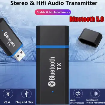 Bluetooth 5.0 Garso Siųstuvas Mini 3,5 mm Jack AUX USB Stereo Muzikos Belaidžio ryšio Adapteris Ausinių Garsiakalbio TV PC TXTB1