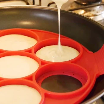 Blynas Maker Nonstick Virimo Įrankis Kiaušinių Žiedas Apskrito Silicio Pelėsių Visos Omletas Pelėsių, Virtuvės Reikmenys
