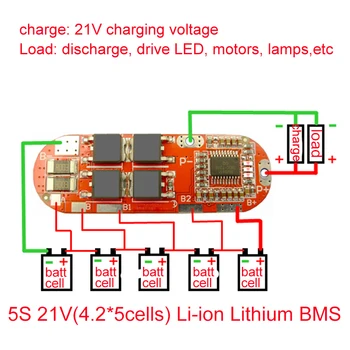 BMS 1S 2S 10A 3S 4S 5S 25A BMS 18650 Li-ion Lipo Ličio Baterija Apsaugos Grandinę Įkrovimo Valdybos Modulis PCM Polimero Ląstelių PCB
