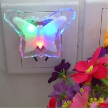 Buy 1 Get 1 Nemokamai LED Nakties Šviesos Drugelio Formos Naktį Lempos Romantiška Lizdas Šviesos Energijos Taupymo Naktį Šviesa Kambario Dekoro