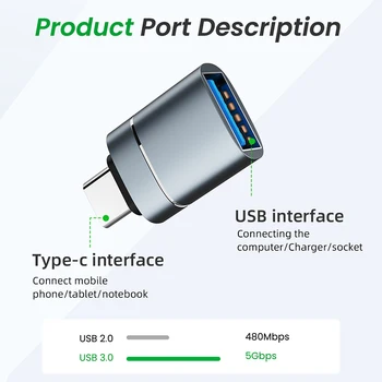 C tipo USB 3.0 Konverteris Tipas-C OTG Kabelį, Tipas C Konverteris, Skirtas Samsung S20 S10 S9 10 Pastaba 