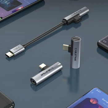 CABLETIME C Tipo su AUX 3.5 mm Kabelio Adapteris USB C Jack 3.5 Ausinių Konverteris Huawei P20 Pro Xiaomi Mi 6 8 9 se Pastaba C018