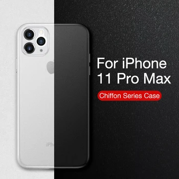 Cafele Originalus PP Telefono dėklas Skirtas iPhone 11 Pro Max Ultra Plonas Atgal Atveju iPhone, 11 promax Dangtelį, Pusiau skaidrus, atsparus smūgiams