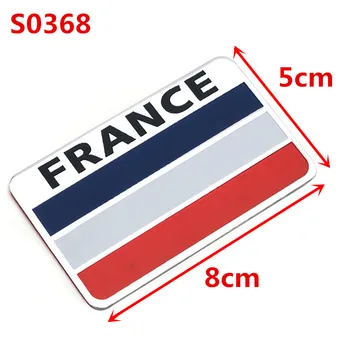 CARLOB 3D Metalo Prancūzija prancūzijos Vėliava Žemėlapis Ženklelis Emblema Logotipas Automobilio Ir Motociklo Universalus Lipdukas, Decal