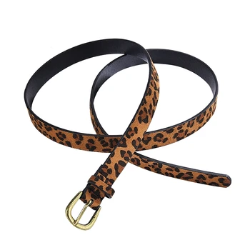 CARTELO Naujas moterų diržas leopard tendencija aukštos kokybės ponios mados odos plonas diržas lydinio pin sagtis medžiaga su slim džinsai
