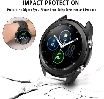 Case For Samsung Galaxy žiūrėti 3 45mm 41mm samrtwatch Minkštas, Padengtą TPU bamperis 41 45 mm smart žiūrėti Raštas Padengti Priedai
