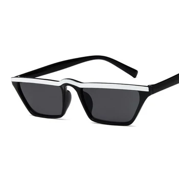 Cat Eye Akiniai, Siauros Moterims Prekės ženklo Dizaineris Balta Saulės Akiniai Mažų Atspalvių Seksualus 2021 Retro Akiniai nuo saulės Ponios Juoda Katė UV400