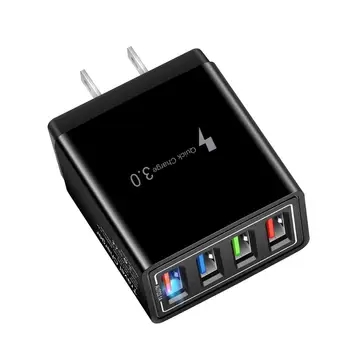 CDEN USB Kroviklis su ES/JAV Plug Greitai Įkrauti 3.0 Telefono Adapteris, skirtas Planšetiniai Nešiojamieji Sienos automobilinis Įkroviklis Fle Įkroviklis Greitas Įkroviklis