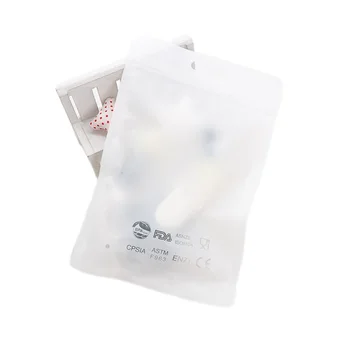 Chenkai 20pcs Žindukas Įrašą Balto Plastiko Maišą Papuošalų Pakavimo Reikmuo Silikono Teether BPA Free FDA Logotipas Laisvi, Granulių Pakavimo