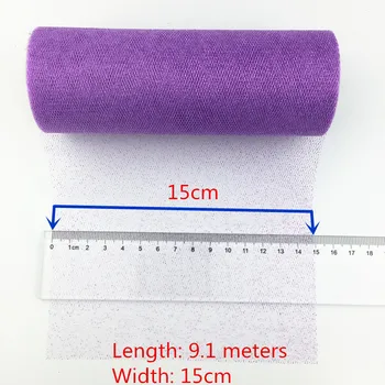 China Tiulio Roll 15cm*9.1 m Tiulio Roll Ritės Tutu Sijonas Baby Shower Vestuvių Dekoravimas Organza Lazerio 