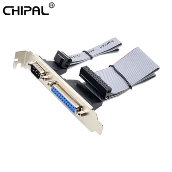 CHIPAL PCI Lizdą Antraštė Serial DB9 Pin Su Lygiagrečiai DB25 Pin Kabelis 28.5 cm, Su Laikikliu, Lygiagrečiai Spausdintuvo LPT, COM Serijos