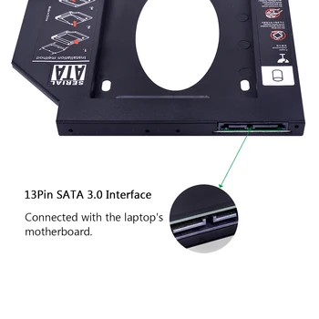 CHIPAL Universalus Antra 2nd HDD Caddy 9.5 mm SATA 3.0 2.5