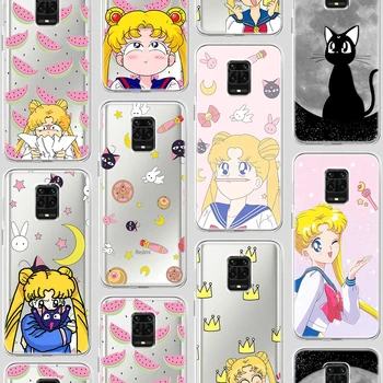 Ciciber Sailor Moon Mielas Atveju Xiaomi Redmi 9 Pastaba 9S 9T 10X 8 8T 8A 7, 7A 6 6A K30 K20 Poco F2 X2 Pro Max silikono Funda Rubisafe