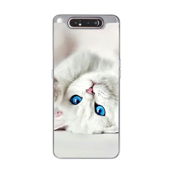 Ciciber Telefono Case Cover for Samsung Galaxy A50 A70 A80 A60 A40 A30 A20 A10 A20e Minkšto Silikono TPU Funda Rubisafe Animacinių filmų Gyvūnų Katė