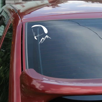 CK3021#15*15cm Paraglider atspindintis juokinga automobilio lipdukas vinilo decal sidabro/juoda automobilį auto lipdukai automobilio buferio langą